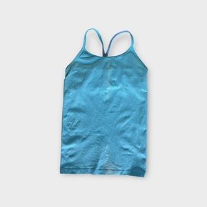 Ivivva By Lululemon Power Y Tumblin Blue Racer Back Tank Top